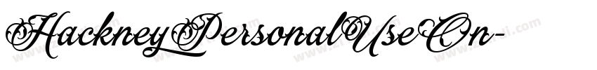 HackneyPersonalUseOn字体转换