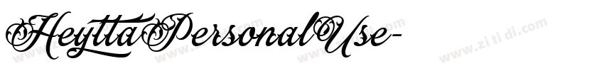 HeyttaPersonalUse字体转换