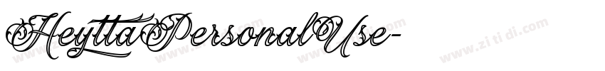 HeyttaPersonalUse字体转换