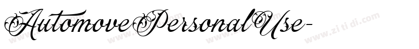 AutomovePersonalUse字体转换 AutomovePersonalUse字体转换