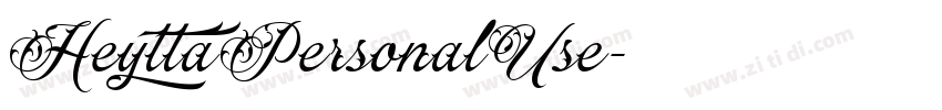 HeyttaPersonalUse字体转换
