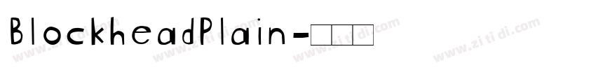 BlockheadPlain字体转换