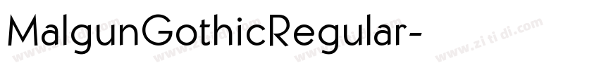 MalgunGothicRegular字体转换