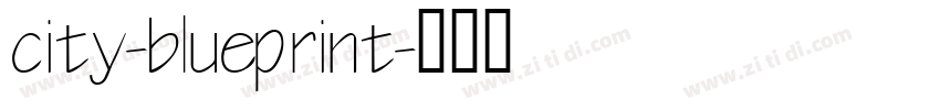 city-blueprint字体转换