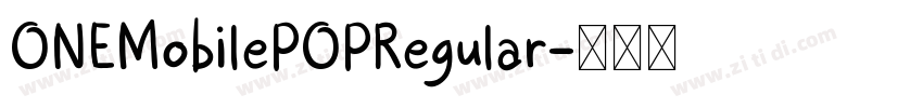 ONEMobilePOPRegular字体转换