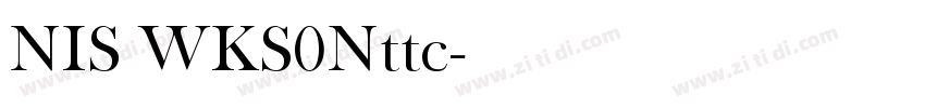 NIS_WKS0Nttc字体转换