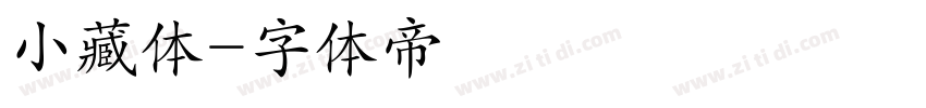 小藏体字体转换