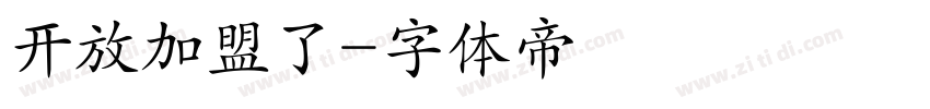 开放加盟了字体转换