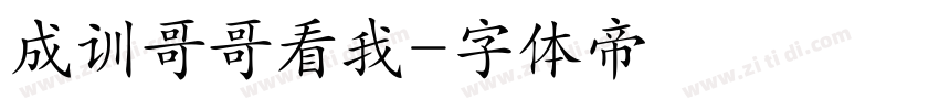 成训哥哥看我字体转换