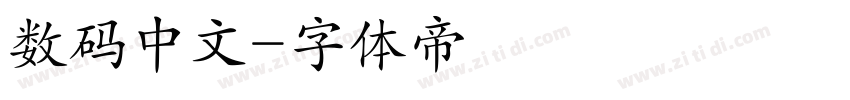 数码中文字体转换