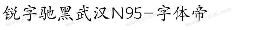 锐字驰黑武汉N95字体转换