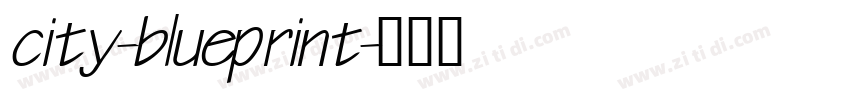 city-blueprint字体转换