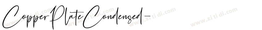 CopperPlateCondensed字体转换