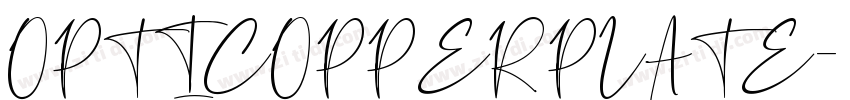 OPTICOPPERPLATE字体转换