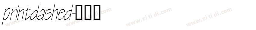 printdashed字体转换