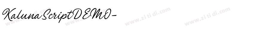 KalunaScriptDEMO字体转换