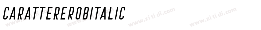 carattereROBItalic字体转换