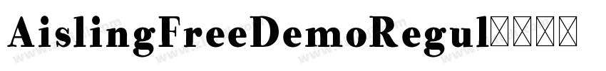 AislingFreeDemoRegul字体转换