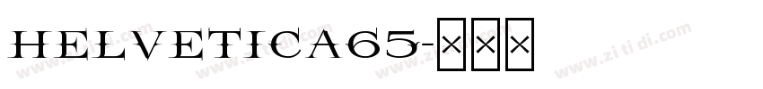 helvetica65字体转换