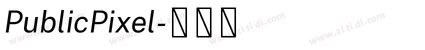 PublicPixel字体转换