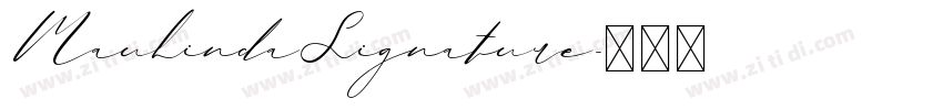 MaulindaSignature字体转换