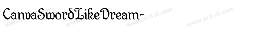 CanvaSwordLikeDream字体转换