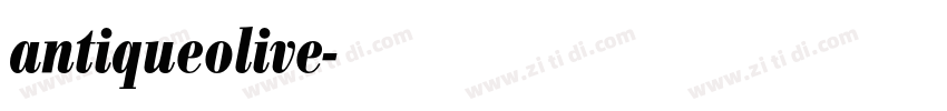 antiqueolive字体转换