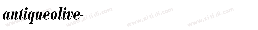 antiqueolive字体转换