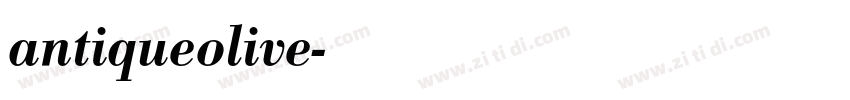 antiqueolive字体转换