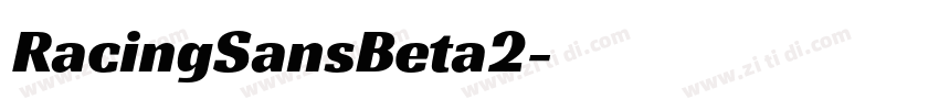 RacingSansBeta2字体转换