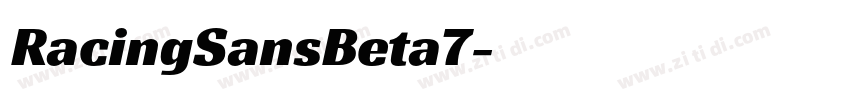 RacingSansBeta7字体转换