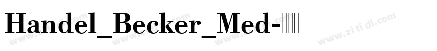 Handel_Becker_Med字体转换 Handel_Becker_Med字体转换