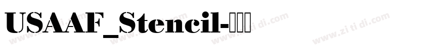 USAAF_Stencil字体转换