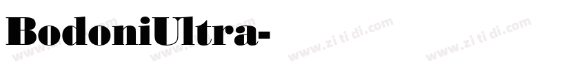 BodoniUltra字体转换