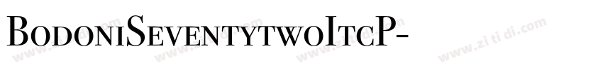 BodoniSeventytwoItcP字体转换