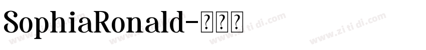 SophiaRonald字体转换
