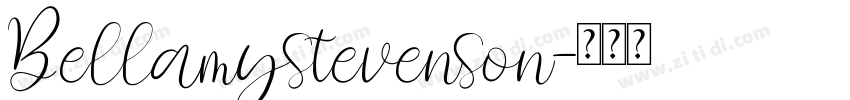 Bellamystevenson字体转换