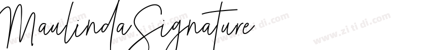 MaulindaSignature字体转换