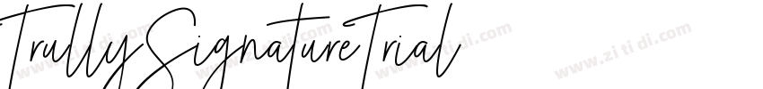TrullySignatureTrial字体转换