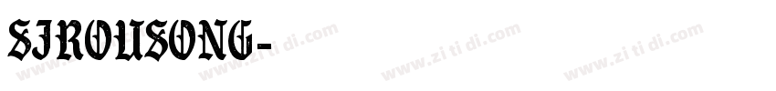 SJrousong字体转换