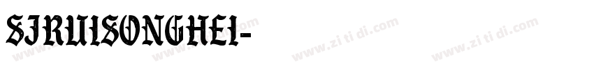 SJruisonghei字体转换