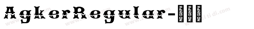 AgkerRegular字体转换