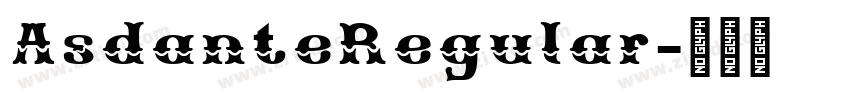 AsdanteRegular字体转换