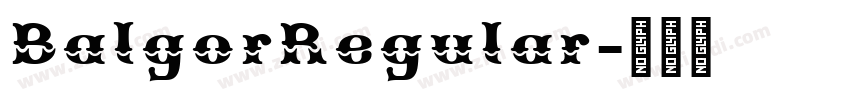 BalgorRegular字体转换