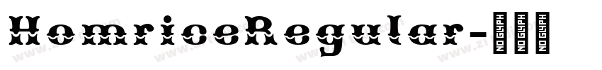HomriceRegular字体转换