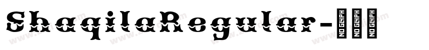 ShaqilaRegular字体转换