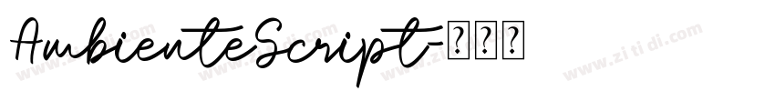 AmbienteScript字体转换