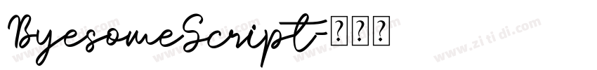 ByesomeScript字体转换