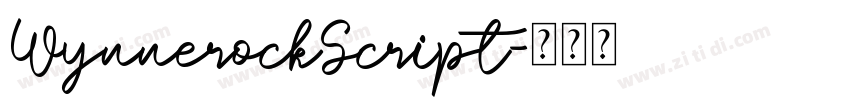WynnerockScript字体转换