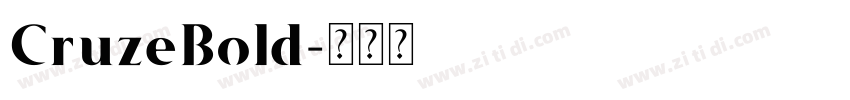 CruzeBold字体转换